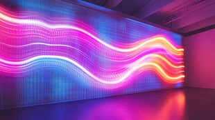 绚丽霓虹光波艺术空间