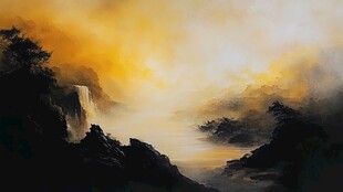 壮丽山河间的奇幻光影