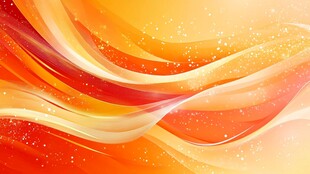 橙黄动感线条梦幻背景图