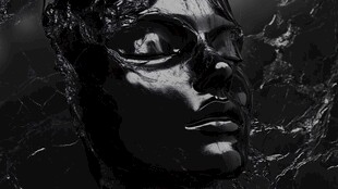 未来感破碎面容艺术形象