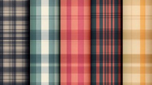 多彩格子图案布料纹理