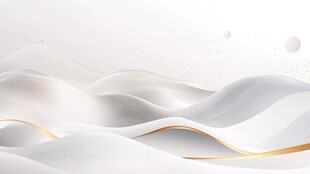 白色鎏金流体艺术背景图