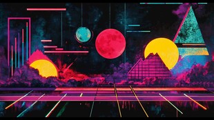 赛博朋克风未来科幻场景