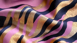 粉色金黑相间的丝绸纹理