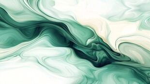 梦幻绿白流体艺术纹理