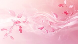 梦幻粉色飘叶浪漫背景图