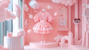 梦幻粉色系洛丽塔服饰展示