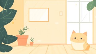 温馨室内的可爱猫咪