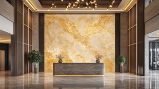 豪华大理石大堂接待区