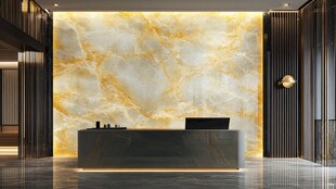 豪华大理石前台接待区