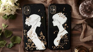 唯美女性图案手机壳设计