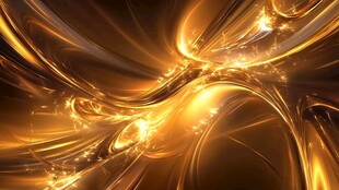 金色炫光动感抽象背景图