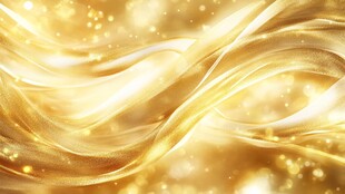 金色动感光效波浪背景图