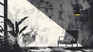 简约光影下的静谧角落