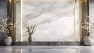 现代简约大理石背景墙空间