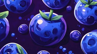 梦幻蓝莓图案背景