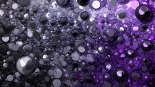 梦幻紫色气泡抽象背景图