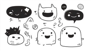 可爱卡通表情图案集合