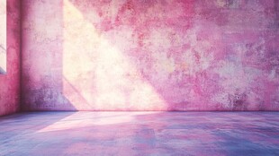 梦幻粉色光影室内空间