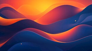 绚丽波纹背景的梦幻景观