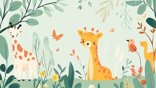 长颈鹿的梦幻丛林世界