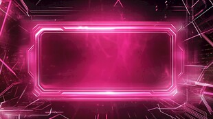 梦幻粉紫科技感发光边框