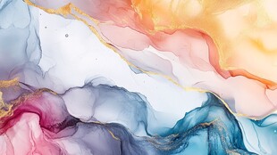 梦幻流体色彩抽象艺术画