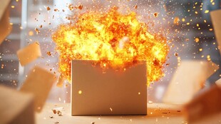 盒子爆炸瞬间特效画面