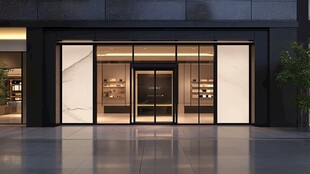 现代简约风格商铺入口