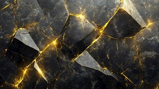 黑金裂纹炫酷几何背景