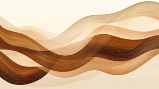 流动棕黄渐变线条艺术图