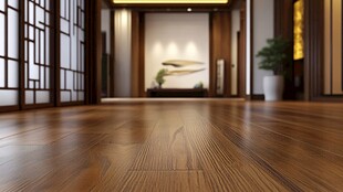 中式风格宽敞木质大厅空间