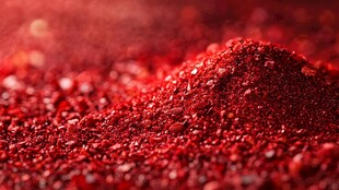 红色辣椒碎特写