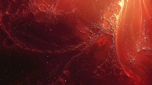 梦幻红色宇宙星云景观