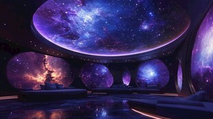 梦幻星空主题室内空间