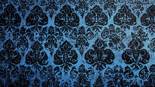 蓝底黑花纹理精美图案