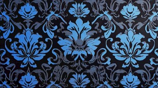 蓝色花纹图案装饰背景