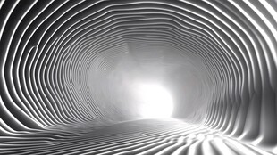 未来感隧道光影空间