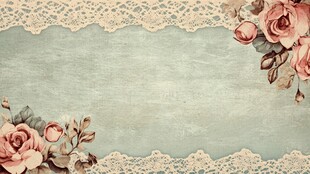 复古蕾丝花卉背景图