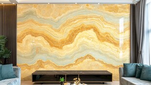 大理石纹客厅电视背景墙