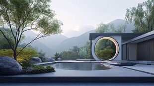 现代山水庭院景观设计