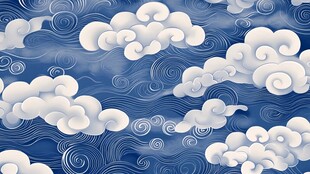 中式云纹图案 典雅古风意境