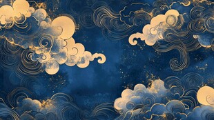 古风云海背景图