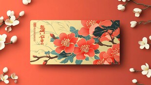 中式花卉图案精美包装盒