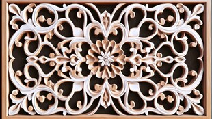 精美雕花木质装饰图案