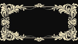 欧式复古金色花纹装饰框