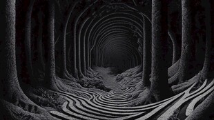 梦幻森林隧道的神秘景象