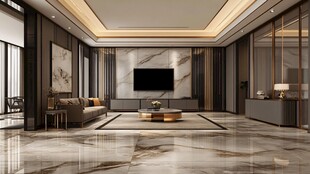 现代大气客厅室内设计展示