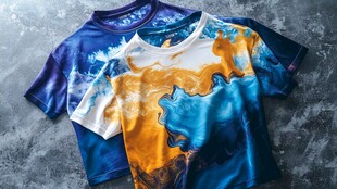 个性扎染T恤展示