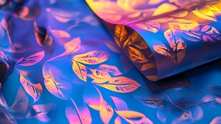 梦幻叶纹镭射包装纸